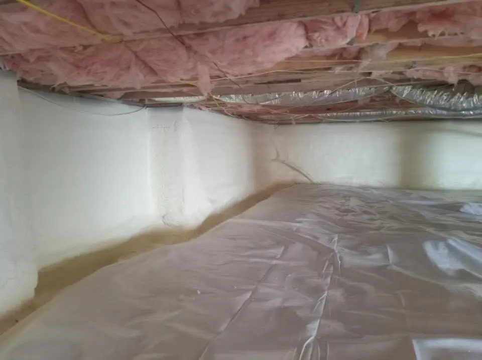 Crawl space encapsulation with closed-cell spray foam for Roof Maintenance in Springboro